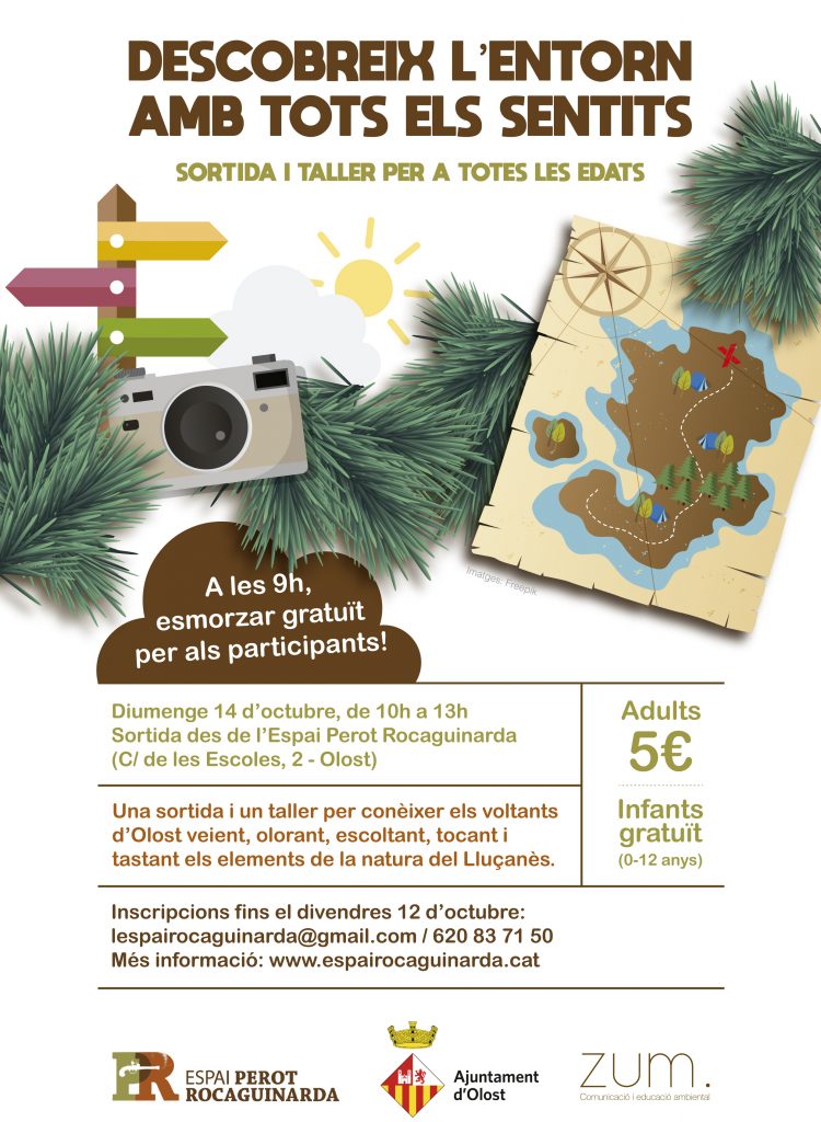 Una sortida i una taller per conèixer els voltants veient, olorant, escoltant, tocant i tastant els elements de la natura del Lluçanès